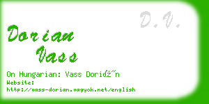 dorian vass business card